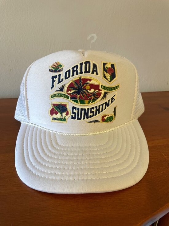 Vintage Other - NWT  Viintage 90s Florida Sunshine Graphic Trucker Hat Adjustible Cap